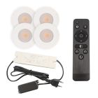 Hliníkové podhľadové svietidlo do altánku biele, Dico, 3 W, LED 2700 K, IP65, s diaľkovým ovládačom