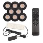 Hliníkové podhľadové svietidlo do altánku čierne, Dico, 3 W, LED 2700 K, IP65, s diaľkovým ovládačom