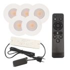 Hliníkové podhľadové svietidlo do altánku biele, Dico, 3 W, LED 2700 K, IP65, s diaľkovým ovládačom