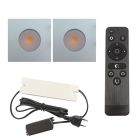 Hliníkové podhľadové svietidlo do altánku chrómové, Dico, 6 W, LED 2700 K, IP65, s diaľkovým ovládačom