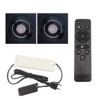 Hliníkové podhľadové svietidlo do altánku čierne, Rona, 6 W, LED 2700 K, IP44, s diaľkovým ovládačom