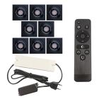 Hliníkové podhľadové svietidlo do altánku čierne, Rona, 24 W, LED 2700 K, IP44, s diaľkovým ovládačom