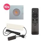 Hliníkové podhľadové svietidlo do altánku chrómové, Dico, 30 W, LED 2700 K, IP65, s diaľkovým ovládačom