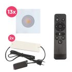 Hliníkové podhľadové svietidlo do altánku biele, Dico, 39 W, LED 2700 K, IP65, s diaľkovým ovládačom