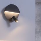 Čierne nástenné svietidlo dizajnové, Solo, 6 W, LED 3000 K, s vypínačom