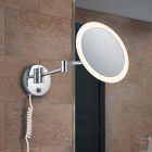 Chrómové nástenné svietidlo moderné, Bartje, 3 W, LED 3000 K, IP44, s vypínačom