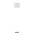 Niklová stojaca lampa kovová, Ledbury, s vypínačom
