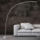 Biela oblúková lampa moderná, Libro, 18 W, LED 3000 K, s vypínačom