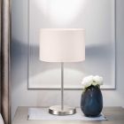Niklová stolová lampa kovová, Ledbury, s vypínačom