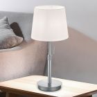 Niklová stolová lampa klasická, Niva, s tiahacím vypínačom