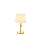 Mosadzná stolová lampa moderná, Niva, s tiahacím vypínačom