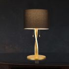 Zlatá stolová lampa moderná, Ramten, 3 W, LED 3000 K, s tiahacím vypínačom