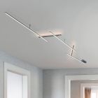 Niklová stropná lampa dizajnová, Kandla, 6 W, LED 3000 K