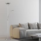 Čierna stojaca lampa moderná, Aiden, 20 W, LED 3000 K, s vypínačom