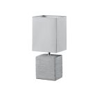 Keramická stolová lampa sivá, Karola, s vypínačom