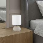 Keramická stolová lampa biela, Yeraz, s vypínačom