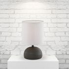 Keramická stolová lampa hnedá, Yeraz, s vypínačom