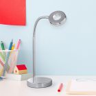 Chrómová lampa na písací stôl moderná, Daley, 4 W, LED 3000 K, s vypínačom