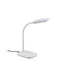 Biela lampa na písací stôl moderná, Charlot, 3,5 W, LED 3000 K, s vypínačom