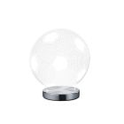 Chrómová stolová lampa dizajnová, Berit, 7 W, LED nastaviteľný od teplej po studenú bielu, s vypínačom
