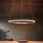 Hnedé visiace svietidlo moderné, Jiry, 48 W, LED white switch, s 3-stupňovým stmievačom