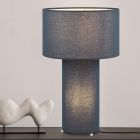 Modrá stolová lampa textílná, Denilson
