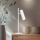 Biela stolová lampa moderná, Sieb, s vypínačom