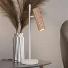 Hnedá stolová lampa moderná, Sieb, s vypínačom