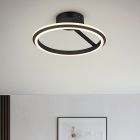 Čierne stropné svietidlo moderné, Jiry, 34 W, LED white switch, s 3-stupňovým stmievačom