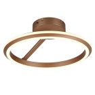 Hnedé stropné svietidlo moderné, Jiry, 34 W, LED white switch, s 3-stupňovým stmievačom