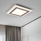 Niklová stropná lampa moderná, Frans, 46 W, LED nastaviteľný od teplej po studenú bielu, s diaľkovým ovládačom