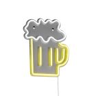 Priehľadné nástenné svietidlo plastové, Beer, 5 W, LED žltá, s vypínačom
