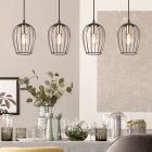 Čierne visiace svietidlo industriálne, Dilano