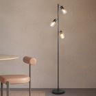 Čierna stojaca lampa moderná, Constantijn, s vypínačom