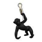 Čierna stolová lampa plastová, Macaca