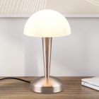 Niklová stolová lampa moderná, Delila, s dotykovým stmievačom