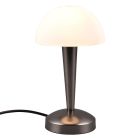 Čierna stolová lampa moderná, Delila, s dotykovým stmievačom