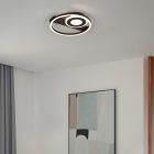 Čierna stropná lampa dizajnová, Jantuano, 22 W, LED 3000 K