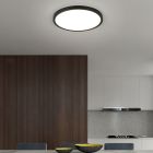 Čierna stropná lampa moderná, Zayd, 30 W, LED white switch, s 3-stupňovým stmievačom