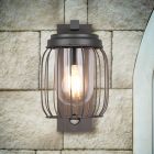 Antracité vonkajšie nástenné svietidlo so senzorom pohybu moderné, Emanuela, IP44