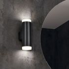 Čierne nástenné svetlo do kúpeľne moderné, Spjald, 4 W, LED 3000 K, IP44