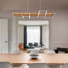 Hnedé visiace svietidlo moderné, Justian, 42 W, LED 3000 K, s 3-stupňovým stmievačom