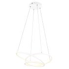 Biele visiace svietidlo dizajnové, Teodore, 34 W, LED white switch, s 3-stupňovým stmievačom