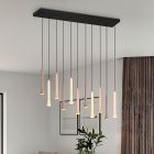 Čierne závesné svietidlo nad jedalensky stol moderné, Albartus, 3 W, LED white switch, s 3-stupňovým stmievačom