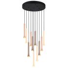 Čierne visiace svietidlo moderné, Albartus, 3 W, LED white switch, s 3-stupňovým stmievačom