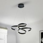 Antracité visiace svietidlo moderné, Davu, 52 W, LED 3000 K