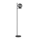 Antracitá stojaca lampa moderná, Silkis, s vypínačom