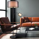 Antracitá stojaca lampa na čítanie moderná, Mirle