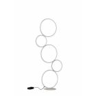 Biela stojaca lampa moderná, Robon, 36 W, LED 3000 K, s vypínačom