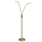Mosadzná stojaca lampa moderná, Bilge, s dotykovým stmievačom